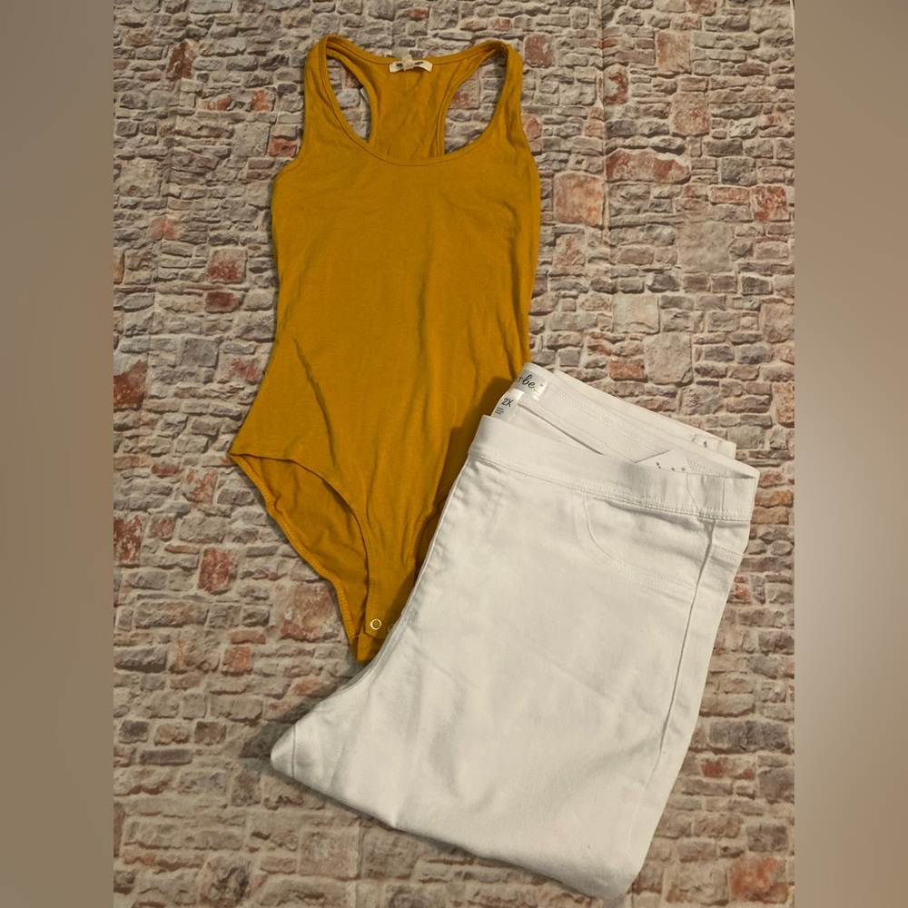 NWT|Mustard yellow Body Suit